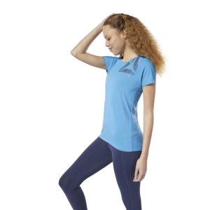 Reebok ACTIVCHILL Graphic T Shirt Damen - Blau - DE 730-XJA